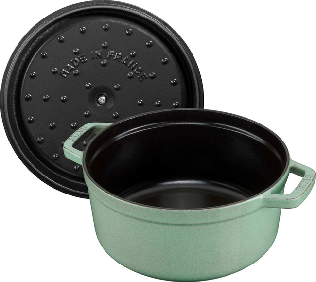 La Cocotte Garnek Żeliwny Okrągły 2.6 Ltr, Miętowy - Staub