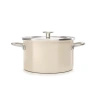 Garnek KitchenAid Steel Core Enamel z pokrywką 20 cm 3,7 l Almond Cream
