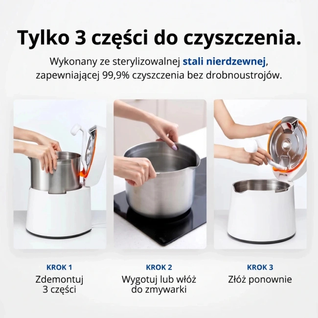 Carepod One nawilżacz powietrza ze stali nierdzewnej, do 46 m²