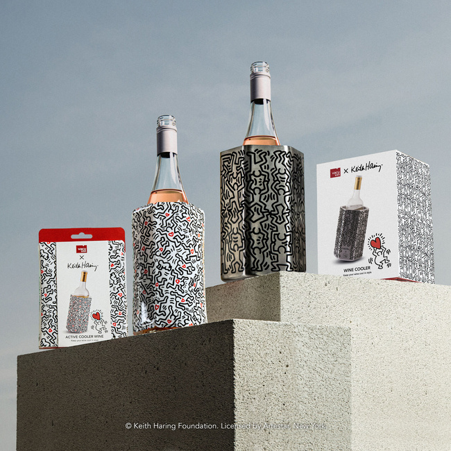 Rękaw chłodzący do wina Vacu Vin Keith Haring, aktywny