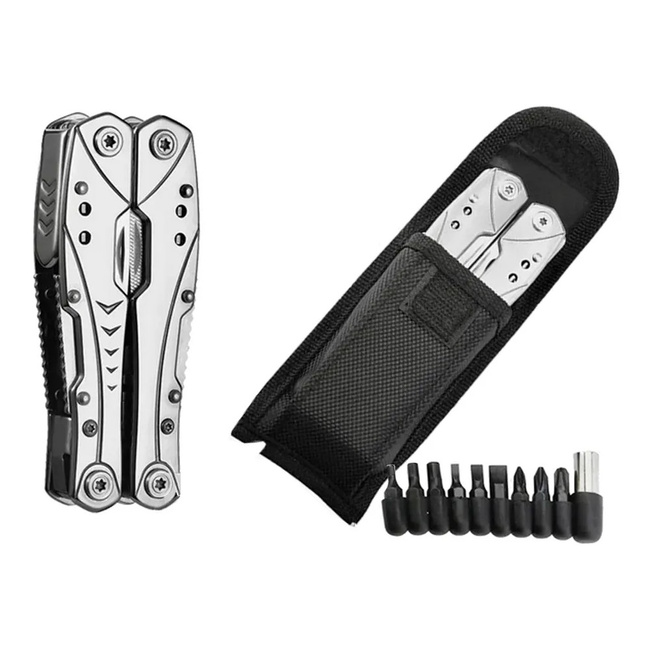 Multitool Extralink 23w1 ze stali nierdzewnej, srebrny, z etui