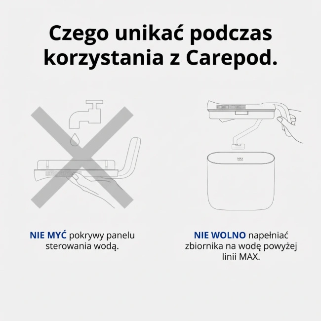 Carepod Mini nawilżacz powietrza ze stali nierdzewnej, do 32,5 m²