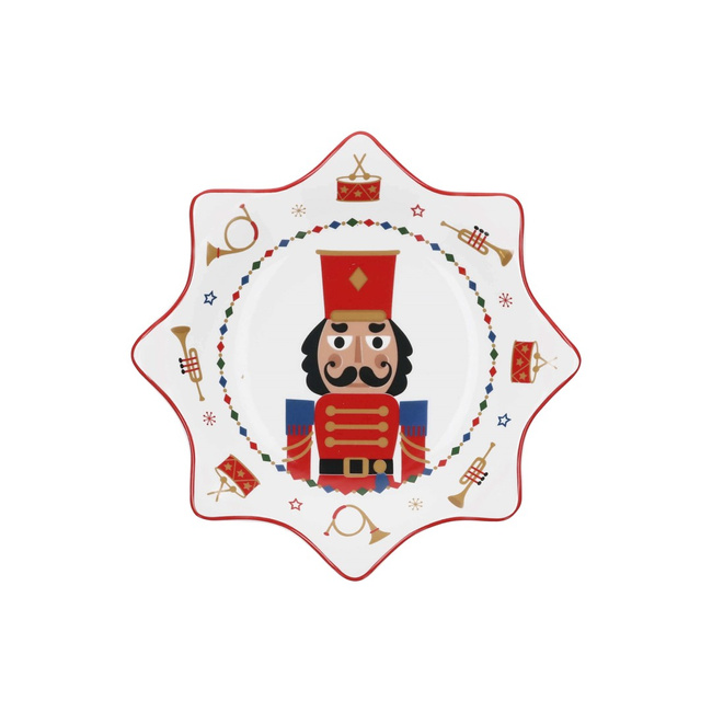 ROSE&TULIPANI THE CHRISTMAS BAND Talerz w kształcie gwiazdy 20 cm porcelanowy 