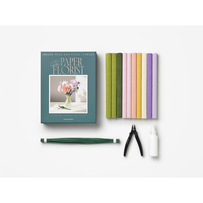 Zestaw do robienia kwiatów z bibuły Printworks The Paper Florist, 10 rolek krepiny