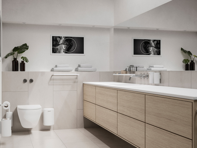 Uchwyt na papier toaletowy Rim White Zone Denmark biały aluminiowy ścienny