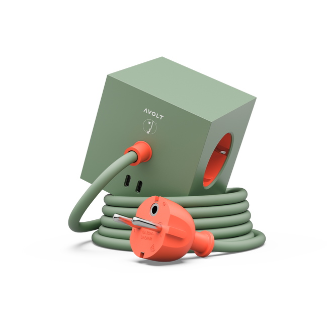 kable usb-c 1,8 m do ładowania Square 1 Gecko Bloom - Avolt