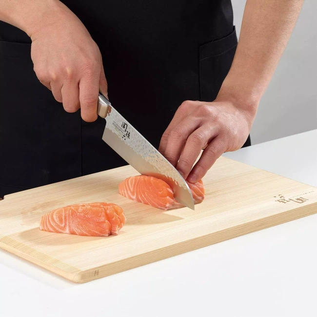 Nóż Santoku KAI Seki Magoroku Imayo 16,5 cm, stal 1K6, drewno