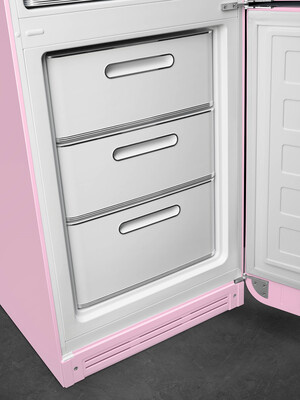 Smeg - Chłodziarko-zamrażarka FAB32RPK6 50'S STYLE - pastelowy róż