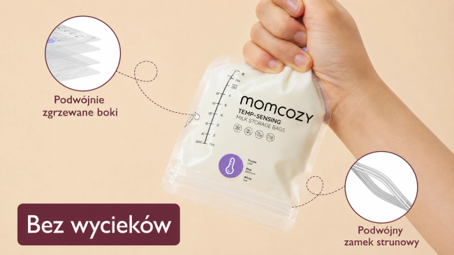Momcozy Breastmilk Bag 120 sztuk | Woreczki do Przechowywania Mleka | z dzióbkiem