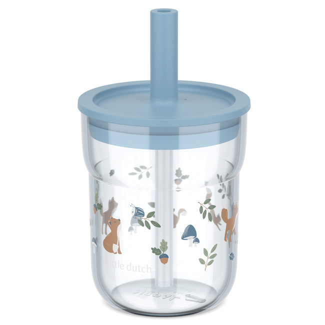 Szklanka dziecięca ze słomką Mio 250ml Forest friends 108023065408