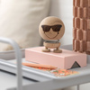 Figurka Hoptimist Smiley Cool M Raw Oak, uśmiech w okularach