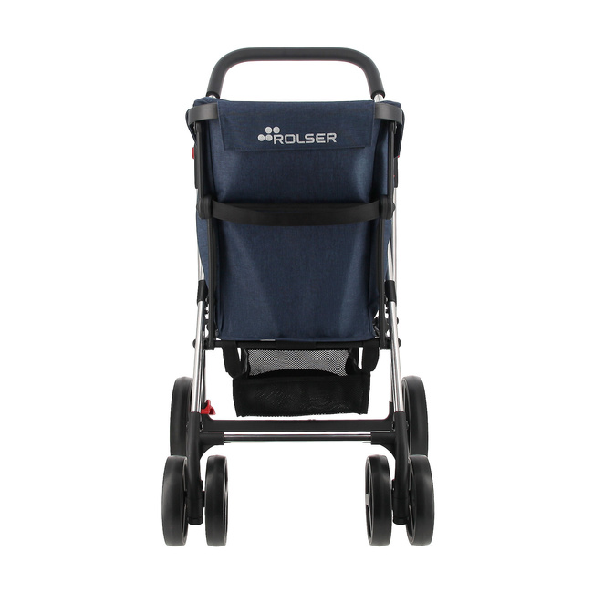 Wózek na zakupy Rolser Basket Freno Tweed 4B2, granatowy, 4 koła, torba 58 l