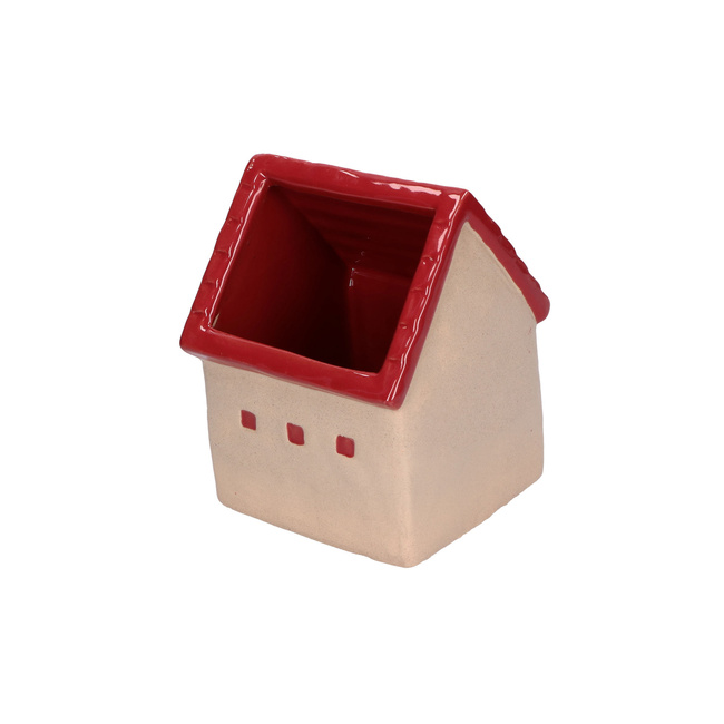 Osłonki na doniczkę Rituali Domestici Dicasa, domki ze złotym wieńcem, 2 szt., 11 x 11 x 14 cm