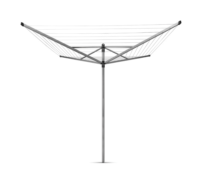 Suszarka ogrodowa Brabantia Lift-O-Matic 50 m, szara, z kotwą do gruntu i pokrowcem