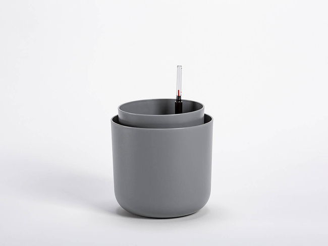 Plastia Tolita Donica Samonawadniająca Okrągła 19 cm - szary