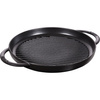 Okrągła patelnia żeliwna grillowa z dwoma uchwytami 30 cm, czarny - Staub