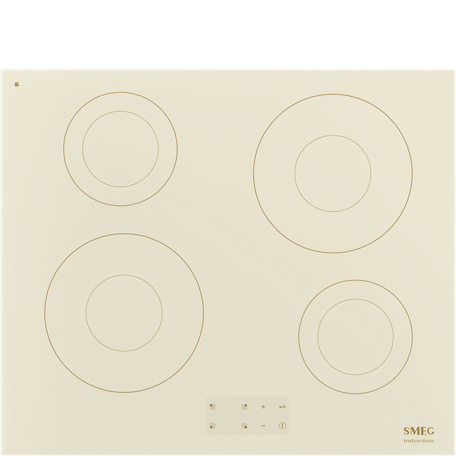 Smeg - Płyta indukcyjna, 60 cm, prosta krawędź Coloniale Si2641dp Kremowe szkło