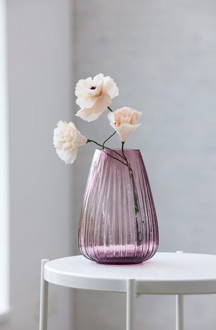 Wazon Kusintha 22 Cm Pink Glass - Bitz