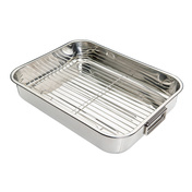 KitchenCraft Brytfanna z Rusztem ze Stali Nierdzewnej 43 x 31 cm