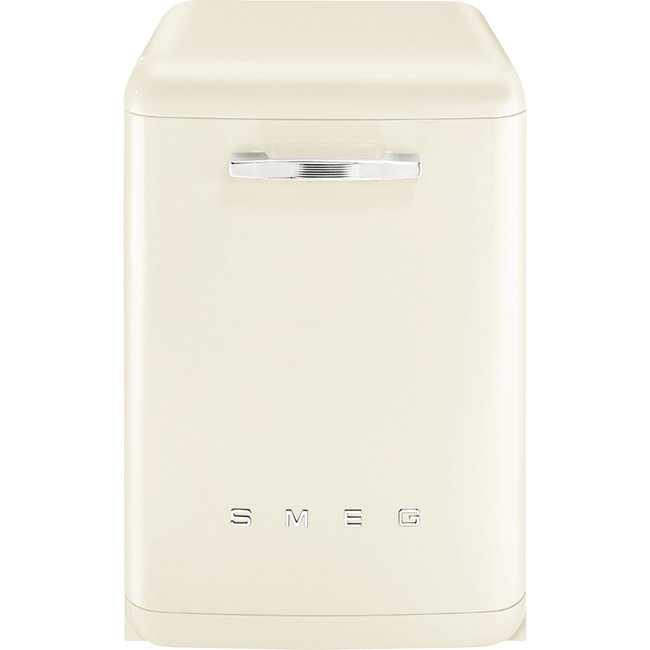 Smeg - Zmywarka Do Naczyń, 60 Cm, 50S, Kremowy 50's Style Lvfabcr3 Kremowy (Chromowany Uchwyt)
