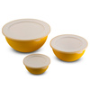 Zestaw 3 Żółtych Misek Z Przykrywkami