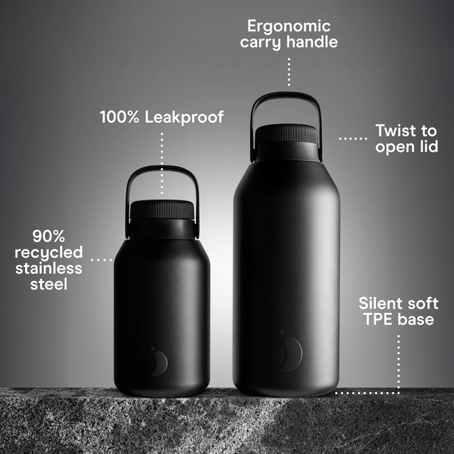 Butelka termiczna Chillys | 4000 ml | Czarna series 2 - Chillys bottles