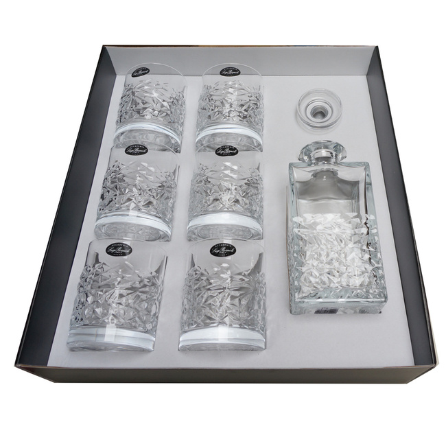 Komplet do whisky karafka + 6 szklanek aura - Luigi Bormioli