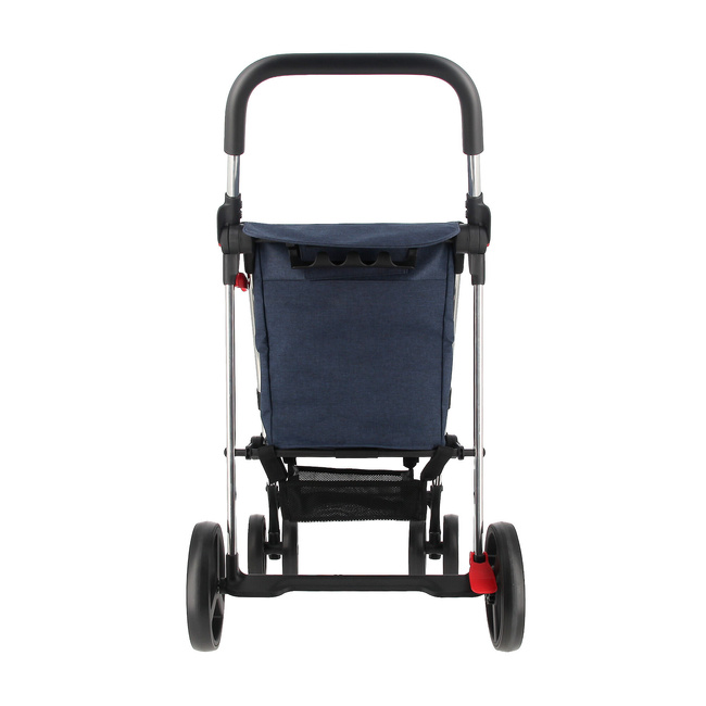 Wózek na zakupy Rolser Basket Freno Tweed 4B2, granatowy, 4 koła, torba 58 l