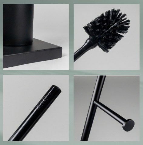 Stojak wc+szczotka toaletowa czarny devin - Kela