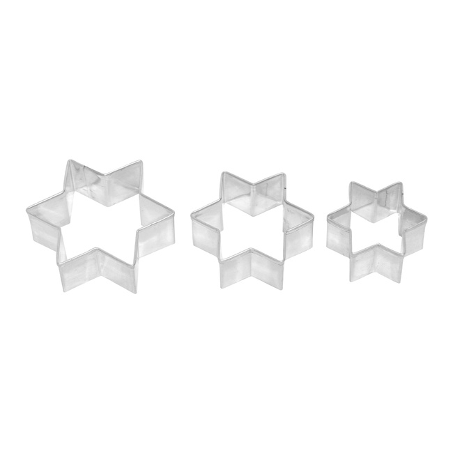 Foremki do wykrawania Gwiazdki 4.5-5.5-6.5 cm