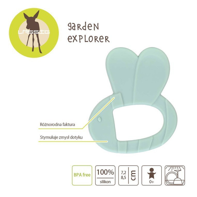 Silikonowy gryzak 0 m+ Garden Explorer Pszczółka - Lassig