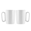 Dwa kubki ceramiczne z uszkiem 250 ml Fuori białe 30145 - Vialli Design
