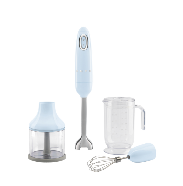 Smeg - Blender ręczny z akcesoriami 50's Style HBF03PBEU Pastelowy błękit