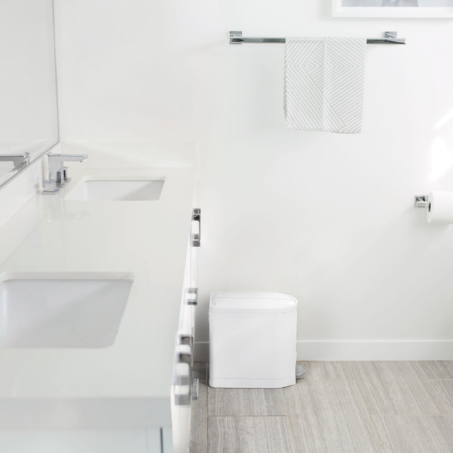 Kosz pedałowy Simplehuman Butterfly CW2042, 10 l, biały, stal