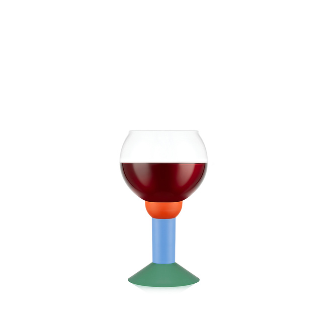 Kieliszki do wina Bodum Oktett MoMA 0,35 l, 2 sztuki, kolorowe nóżki