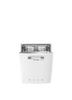 Smeg - Zmywarka do Naczyń, 60 Cm, 50S, Biały 50's Style Stfabwh3 Biały (Chromowany Uchwyt).