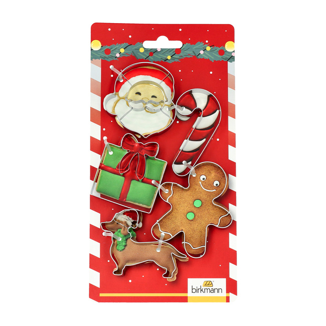 Foremki do wykrawania ciastek Birkmann Winter Market, zestaw 5 sztuk, stal