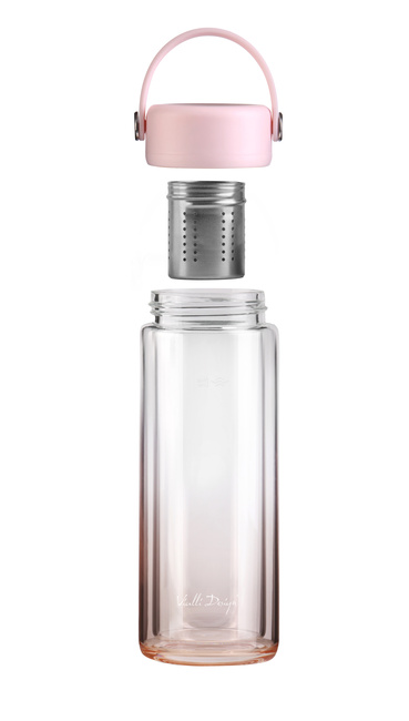 Butelka z podwójną ścianką i zaparzaczem Fuori 350 ml różowa 30206 - Vialli Design