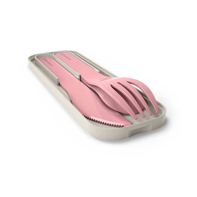 Monbento Pocket Color Sztućce Na Wynos W Etui Rose blush