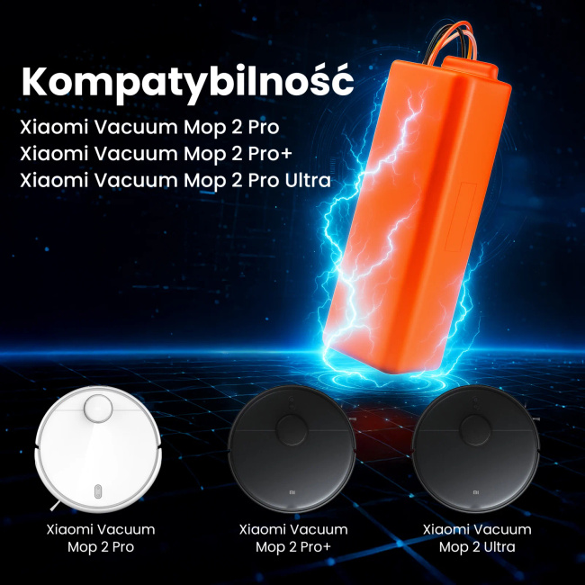 Extralink | Bateria, akumulator do odkurzacza | zamiennik dla Xiaomi Mop p/Mop Pro2 Pro 2pro Mmjsts1 14.4V 5200mAh
