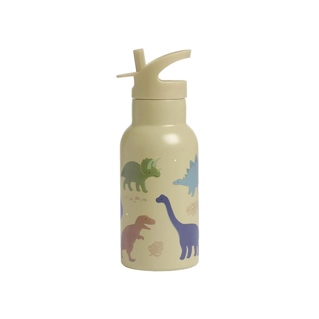 Kubek ze słomką dla dzieci Dinosaurs 350 ml - A Little Lovely Company