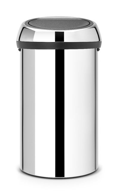 Kosz na śmieci Brabantia Touch Bin 60 l, stal polerowana Brilliant Steel