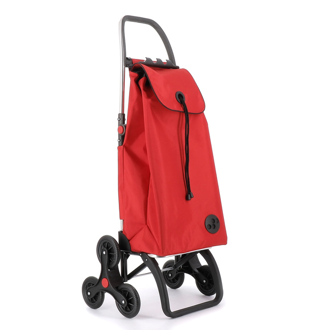 Wózek na zakupy po schodach Rolser I-Max MF 6L, czerwony, 6 kół, torba 43 l