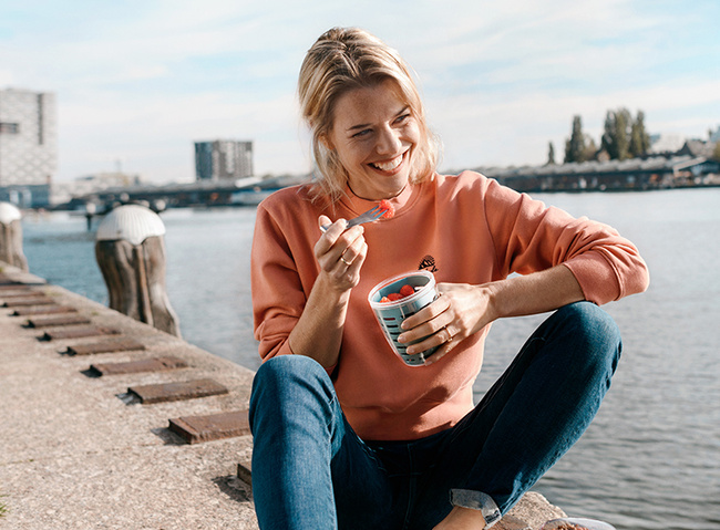 Snack pot Mepal Ellipse 500 ml Nordic Sage szczelny pojemnik na przekąski