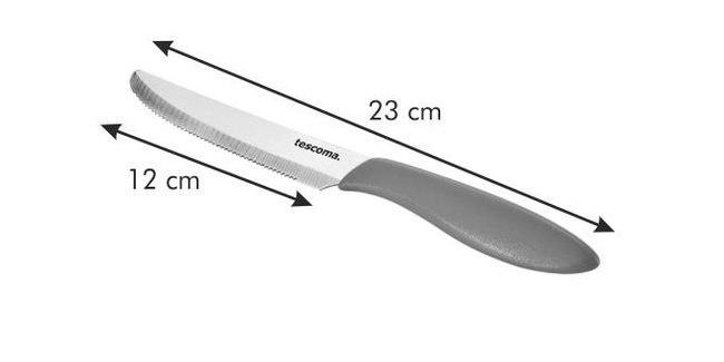 Nóż stołowy Presto 12 cm, 6 szt., biały - Tescoma