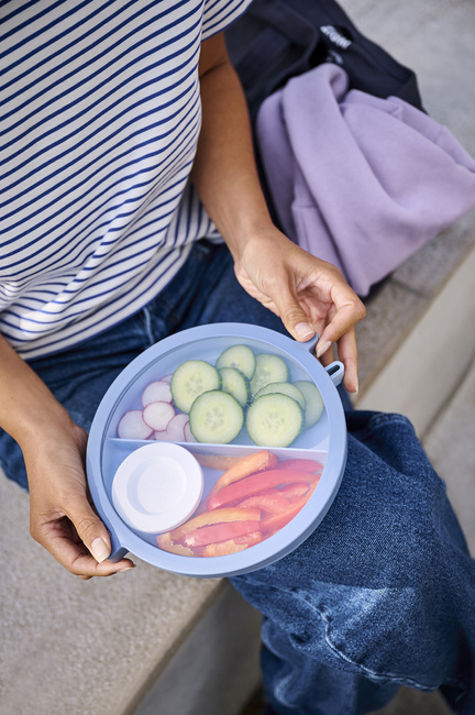 Miska lunch box Vita 1500 ml z pokrywką i pojemnikami Bento Nordic blue Mepal