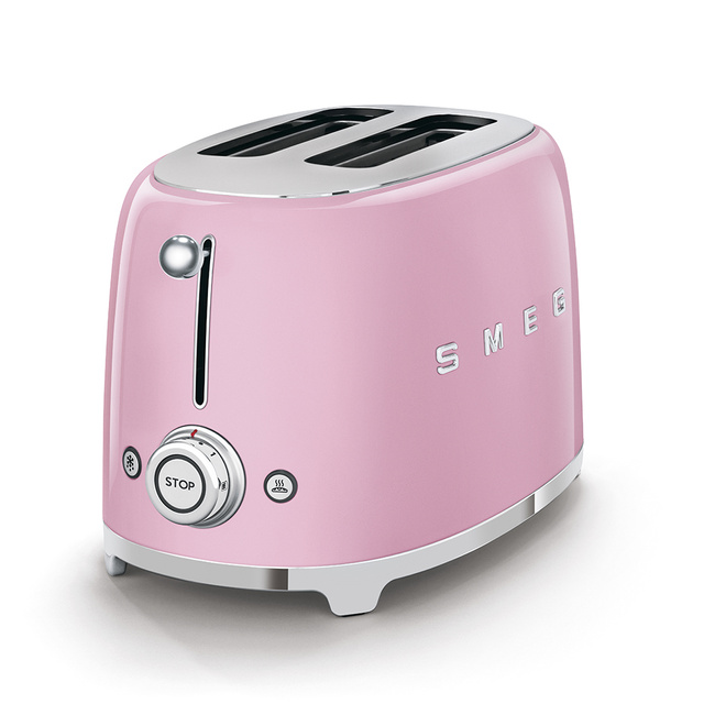 Zestaw Smeg - Czajnik + Toster na 2 kromki pastelowy róż