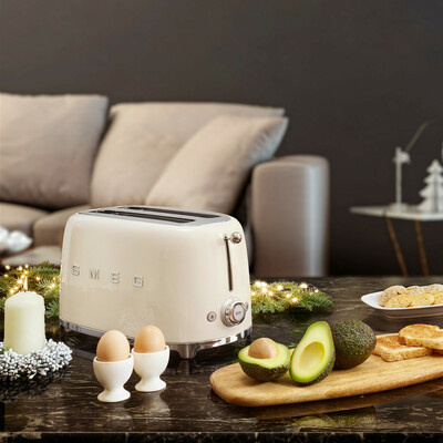Smeg - Toster, dwie kromki, kremowy Tsf01creu 50's Style