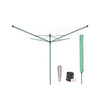 Suszarka ogrodowa Brabantia Lift-O-Matic 50 m, zielona, z pokrowcem i klamerkami