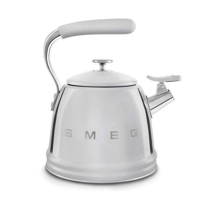 Smeg - Czajnik z gwizdkiem, srebrny 50's style Wkf01ss.